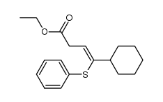 ethyl 4-cyclohexyl-4-(phenylthio)but-3-enoate Structure