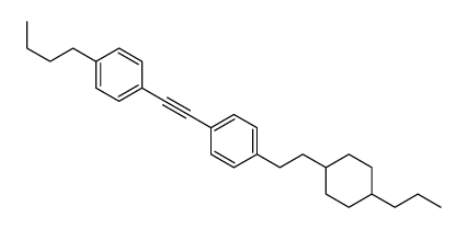 1-butyl-4-[2-[4-[2-(4-propylcyclohexyl)ethyl]phenyl]ethynyl]benzene结构式