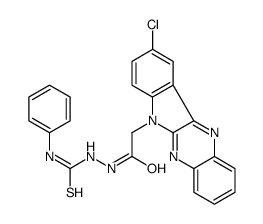 1-[[2-(9-chloroindolo[3,2-b]quinoxalin-6-yl)acetyl]amino]-3-phenylthiourea结构式