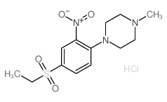 1-[4-(Ethylsulfonyl)-2-nitrophenyl]-4-methylpiperazine hydrochloride structure