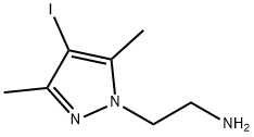 2-(4-碘-3,5-二甲基-1H-吡唑-1-基)乙-1-胺结构式