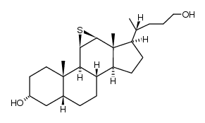 11β,12β-Epithiocholan-3α,24-diol Structure