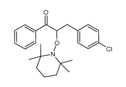 3-(4-chlorophenyl)-1-phenyl-2-(2,2,6,6-tetramethylpiperidin-1-yloxy)-propan-1-one Structure
