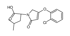 (2S)-2-[3-(2-chlorophenoxy)-5-oxo-2H-pyrrol-1-yl]-4-methylpentanoic acid结构式