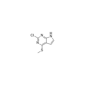 2-Chloro-4-(methylthio)-7H-pyrrolo[2,3-d]pyrimidine Structure