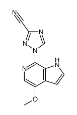 1-(4-methoxy-1H-pyrrolo[2,3-c]pyridin-7-yl)-1H-1,2,4-triazole-3-carbonitrile结构式