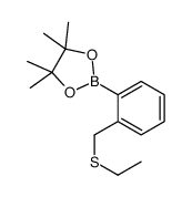 2-(2-(Ethylthiomethyl)phenyl)-4,4,5,5-tetramethyl-1,3,2-dioxaborolane Structure