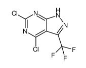 4,6-Dichloro-3-(trifluoromethyl)-1H-pyrazolo[3,4-d]pyrimidine结构式