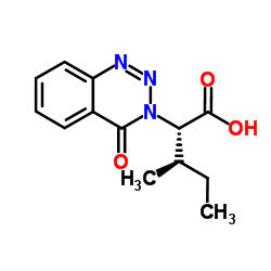 (2S,3R)-3-Methyl-2-(4-oxo-1,2,3-benzotriazin-3(4H)-yl)pentanoic acid Structure