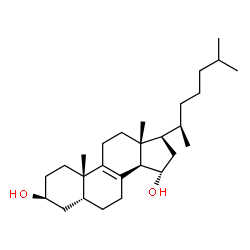 5β-Cholest-8-ene-3β,15α-diol结构式