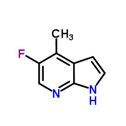 5-氟-4-甲基-1H-吡咯并[2,3-b] 吡啶结构式