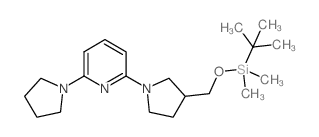 tert-butyl-dimethyl-[[1-(6-pyrrolidin-1-ylpyridin-2-yl)pyrrolidin-3-yl]methoxy]silane结构式