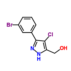 (3-(3-bromophenyl)-4-chloro-1H-pyrazol-5-yl)Methanol Structure