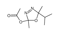 2-acetoxy-5-(1-methylethyl)-2,5-dimethyl-Δ3-1,3,4-oxadiazoline结构式