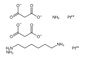 azane,hexane-1,6-diamine,platinum(2+),propanedioate结构式