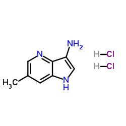 6-Methyl-1H-pyrrolo[3,2-b]pyridin-3-amine dihydrochloride结构式