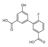 3-(3-carboxy-5-hydroxyphenyl)-4-fluorobenzoic acid Structure