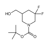 3,3-Difluoro-5-hydroxymethyl-piperidine-1-carboxylic acid tert-butyl ester Structure
