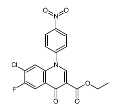 Ethyl 7-Chloro-6-fluoro-1,4-dihydro-1-(4-nitrophenyl)-4-oxoquinoline-3-carboxylate结构式