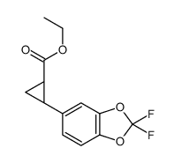 ethyl (1S,2S)-2-(2,2-difluoro-1,3-benzodioxol-5-yl)cyclopropaneca rboxylate结构式