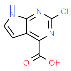 2-Chloro-7H-pyrrolo[2,3-d]pyrimidine-4-carboxylic acid structure