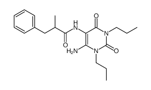 Benzenepropanamide,N-(6-amino-1,2,3,4-tetrahydro-2,4-dioxo-1,3-dipropyl-5-pyrimidinyl)--alpha--methyl-结构式