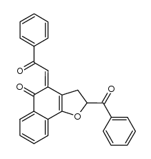 2-Benzoyl-3-benzoylmethylene-2,3-dihydronaphtho[1,2-b]-furan-5-one结构式