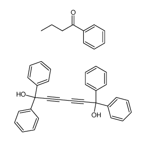 1-phenylbutan-1-one compound with 1,1,6,6-tetraphenylhexa-2,4-diyne-1,6-diol (1:1)结构式