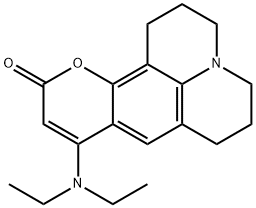 8-Diethylamino-2,3,5,6-tetrahydro-1H,4H-11-oxa-3a-aza-benzo[de]anthracen-10-one structure