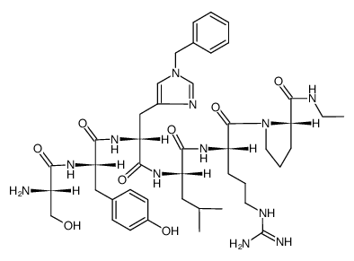(D-His(Bzl)6,Pro-NHEt9)-LHRH (4-9) trifluoroacetate salt结构式