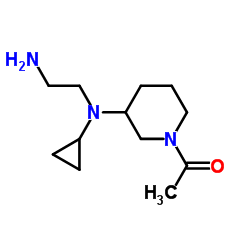 1-{3-[(2-Aminoethyl)(cyclopropyl)amino]-1-piperidinyl}ethanone Structure