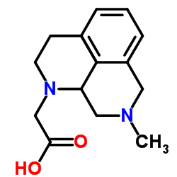 (2-{[Benzyl(methyl)amino]methyl}-1-piperidinyl)acetic acid结构式