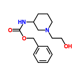 Benzyl [1-(2-hydroxyethyl)-3-piperidinyl]carbamate结构式