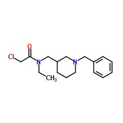 N-[(1-Benzyl-3-piperidinyl)methyl]-2-chloro-N-ethylacetamide结构式