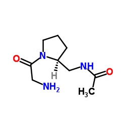 N-{[(2S)-1-Glycyl-2-pyrrolidinyl]methyl}acetamide Structure