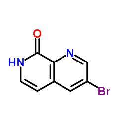 3-溴-1,7-萘啶-8-(7H)-酮结构式