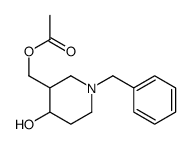 (1-benzyl-4-hydroxypiperidin-3-yl)methyl acetate Structure