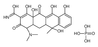 (4S,4aS,5aS,6R,12aR)-4-(dimethylamino)-1,6,10,11,12a-pentahydroxy-6-methyl-3,12-dioxo-4,4a,5,5a-tetrahydrotetracene-2-carboxamide,phosphoric acid结构式