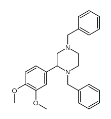 1,4-dibenzyl-2-(3,4-dimethoxyphenyl)piperazine Structure