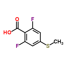 2,6-Difluoro-4-(methylthio)benzoic acid结构式