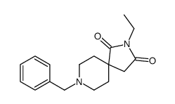 2-乙基-8-(苯基甲基)-2,8-二氮杂螺[4.5]-1,3-癸二酮结构式