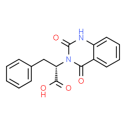 (2S)-2-(2,4-dioxo-1H-quinazolin-3-yl)-3-phenyl-propanoic acid结构式