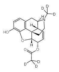 6-acetylmorphine-d6 Structure