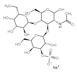 [(2R,3R,4S,5S,6R)-2-[(2R,3R,4R,5S,6R)-3-acetamido-2-hydroxy-6-(hydroxymethyl)-5-[(2S,3S,4R,5S,6S)-3,4,5-trihydroxy-6-methyloxan-2-yl]oxyoxan-4-yl]oxy-3,5-dihydroxy-6-(hydroxymethyl)oxan-4-yl] hydrogen sulfate Structure