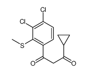 1-cyclopropyl-3-(3,4-dichloro-2-methylsulfanylphenyl)propane-1,3-dione结构式