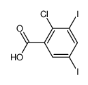 2-chloro-3,5-diiodobenzoic acid structure