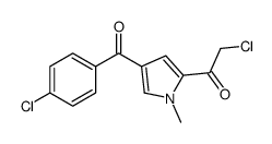2-chloro-1-[4-(4-chlorobenzoyl)-1-methylpyrrol-2-yl]ethanone Structure