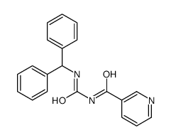 N-(benzhydrylcarbamoyl)pyridine-3-carboxamide结构式