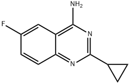 2-环丙基-6-氟喹唑啉-4-胺结构式