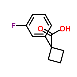 1-(3-氟苯基)环丁烷甲酸结构式